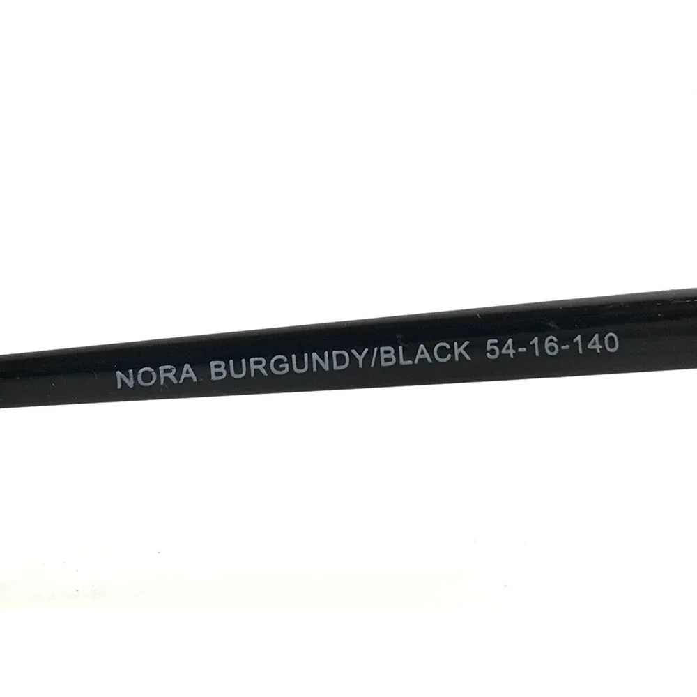 Affordable Designs Eyeglasses Frames NORA BURGUNDY/BLACK Rectangle 54-16-140